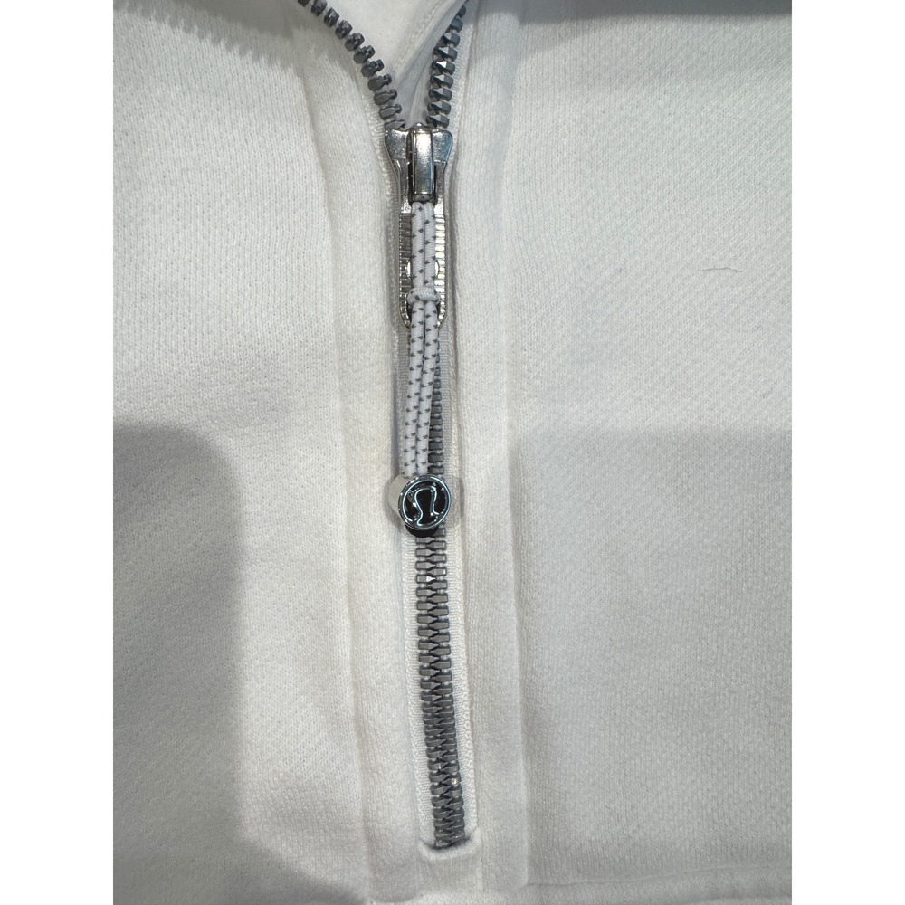 Lululemon Scuba Oversized Half-Zip Hoodie White LW3HW0S M/L Sweatshirt (679) - Picture 2 of 6